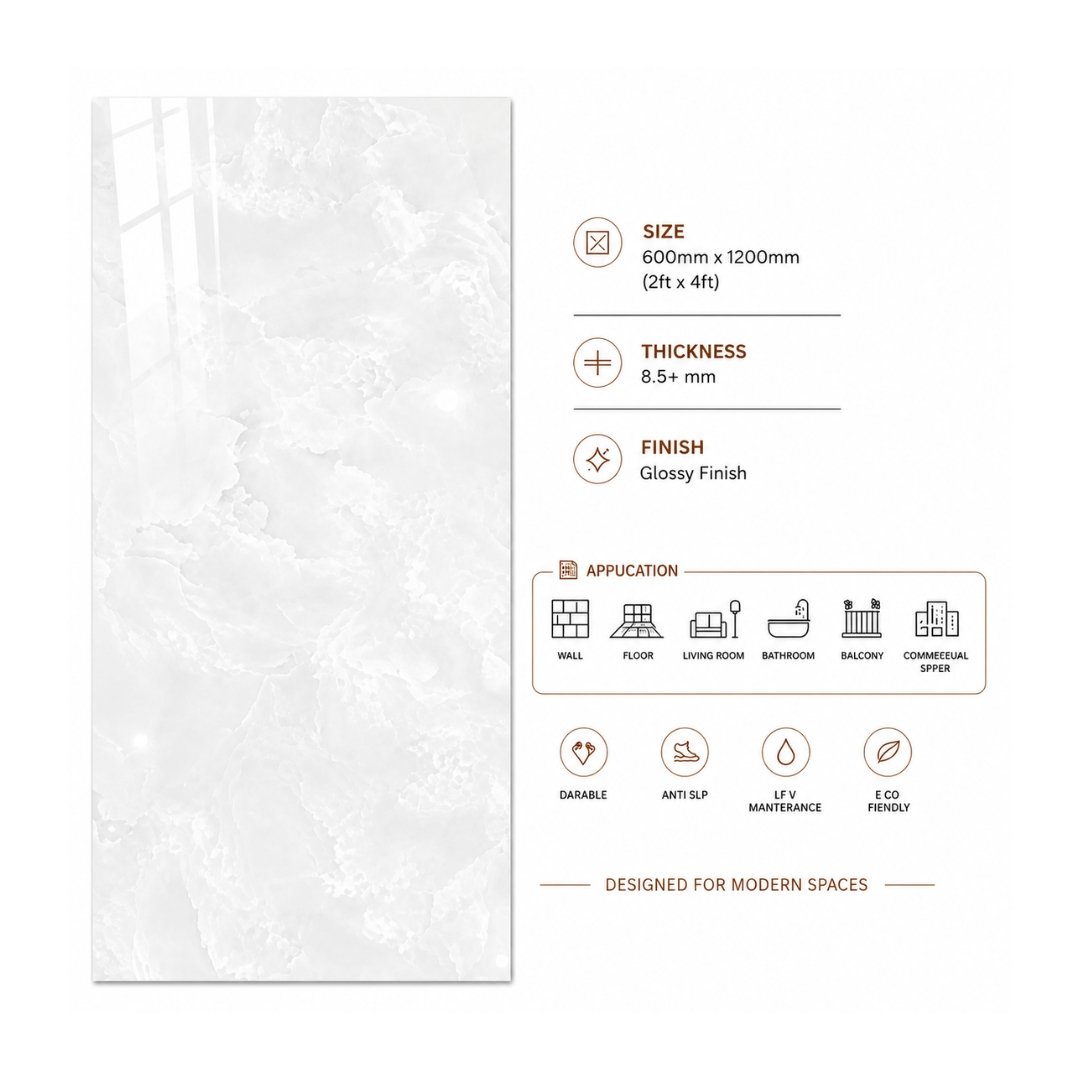 AL Petal Onyx White Marble Pooja Room Tiles - My Home Studio